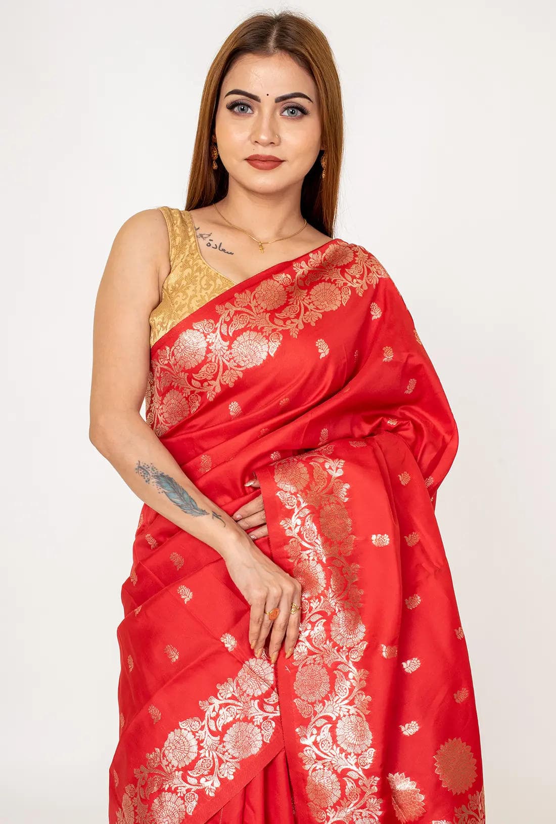 Silk saree with zari work