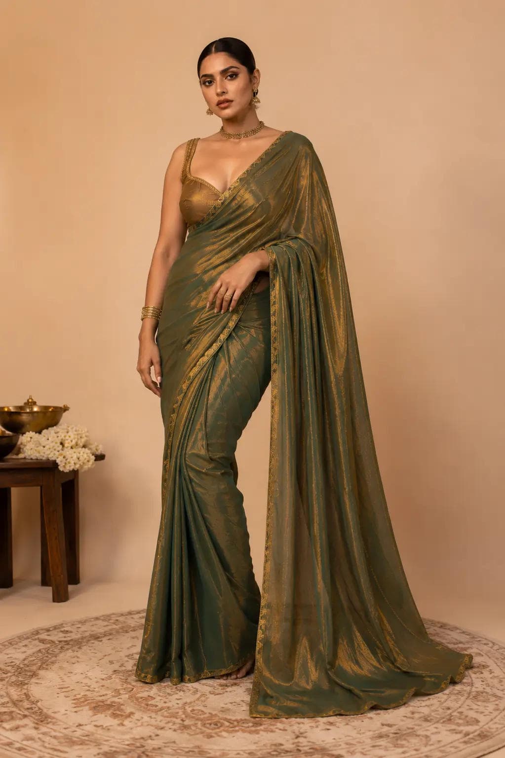 Silk saree with zari work