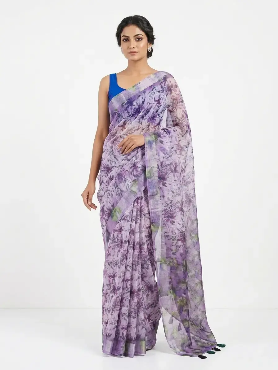 Trendy Cotton Blend Saree