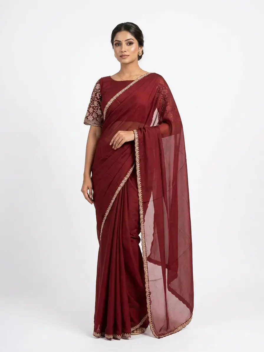Trendy Cotton Blend Saree