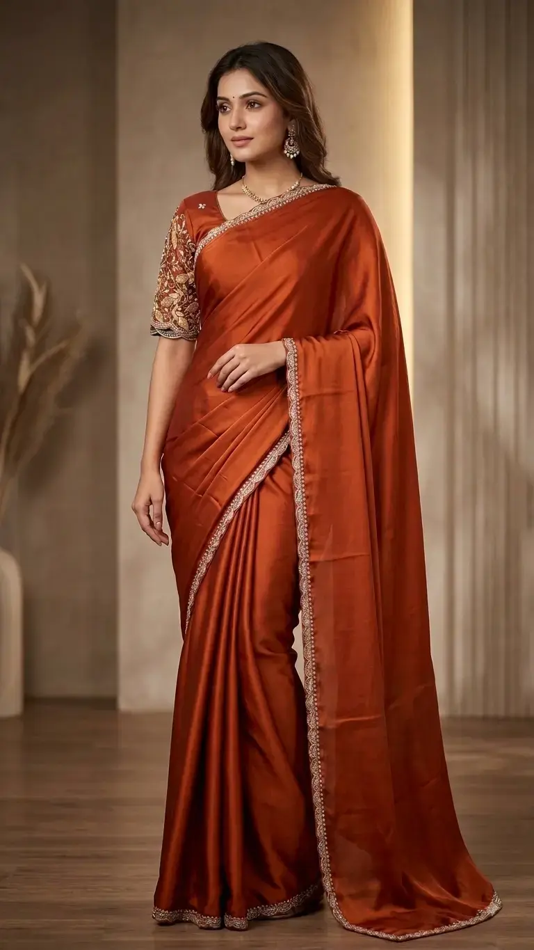 Sunset Zari Elegance