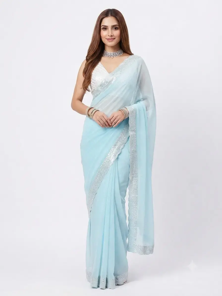 Sunset Zari Elegance